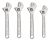 Juego De Llave Francesa Ajustable 4 Piezas 6/8/10/12 High Power Per4 Color Azul