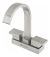 Mezcladora P/ Lavabo Maneral Plano Cuello Pl. Munich Ml-1036 Plateado Cromado