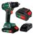 Atornillador Inal 20v 3/8 Brushless +2 Baterias 20v+cargador Color Verde Oscuro