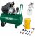 Compresor De Aire 50l 3.5 Hp Con Pistola Y Manguera Oakland Oakkitca 5035 Color Verde Fase Eléctrica Monofásica